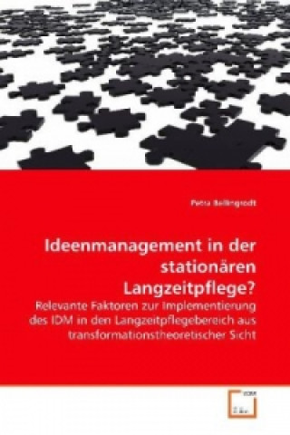 Kniha Ideenmanagement in der stationären Langzeitpflege? Petra Bellingrodt