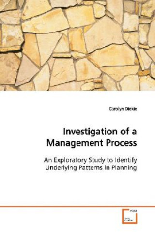 Kniha Investigation of a Management Process Carolyn Dickie