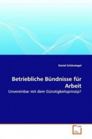 Книга Betriebliche Bündnisse für Arbeit Daniel Schönsiegel