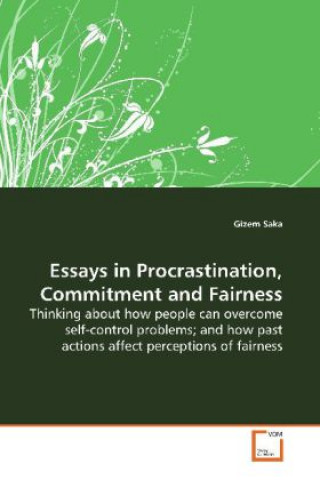 Kniha Essays in Procrastination, Commitment and Fairness Gizem Saka