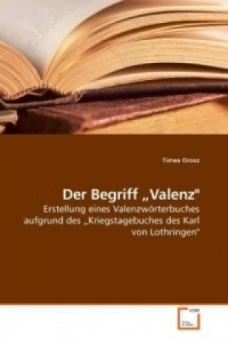 Book Der Begriff  Valenz" Tímea Orosz