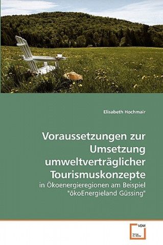 Kniha Voraussetzungen zur Umsetzung umweltvertraglicher Tourismuskonzepte Elisabeth Hochmair