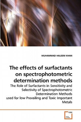 Könyv effects of surfactants on spectrophotometric determination methods Muhammad H. Khan