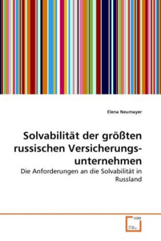 Carte Solvabilität der größten russischen Versicherungsunternehmen Elena Neumayer