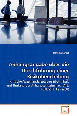 Carte Anhangsangabe uber die Durchfuhrung einer Risikobeurteilung Dominic Kargel