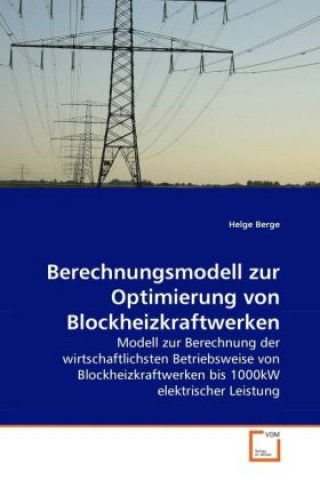 Kniha Berechnungsmodell zur Optimierung von Blockheizkraftwerken Helge Berge