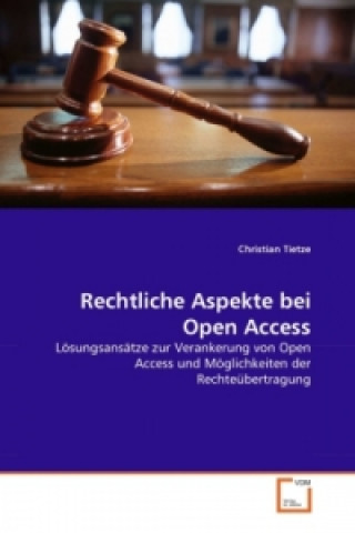 Knjiga Rechtliche Aspekte bei Open Access Christian Tietze