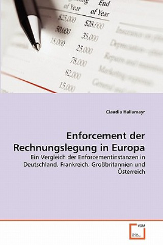 Kniha Enforcement der Rechnungslegung in Europa Claudia Hallamayr