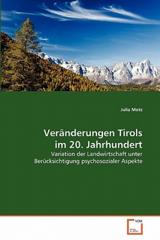 Kniha Veranderungen Tirols im 20. Jahrhundert Julia Motz