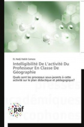 Kniha Intelligibilité De L activité Du Professeur En Classe De Géographie EL Hadji Habib Camara