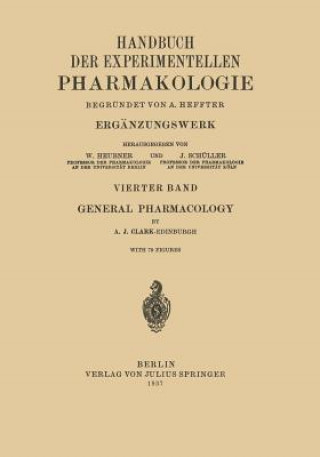 Kniha General Pharmacology A. J. Clark