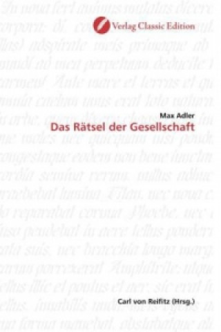 Kniha Das Rätsel der Gesellschaft Max Adler