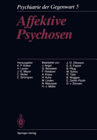Könyv Affektive Psychosen J. Angst