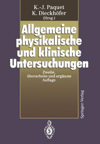 Книга Allgemeine Physikalische Und Klinische Untersuchungen K. Dieckhöfer