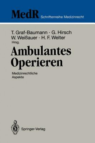Kniha Ambulantes Operieren Toni Graf-Baumann