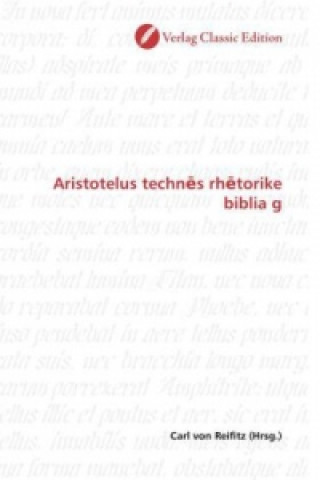 Książka Aristotelus techn's rh torike biblia g Carl von Reifitz