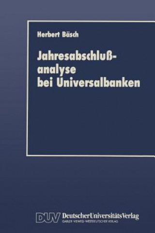 Książka Jahresabschlussanalyse bei Universalbanken Herbert Bäsch