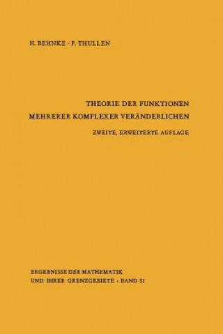Kniha Theorie der Funktionen Mehrerer Komplexer Veranderlichen Heinrich Behnke