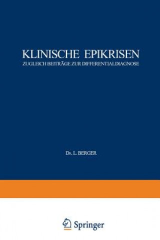 Kniha Klinische Epikrisen L. Berger