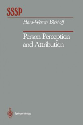 Книга Person Perception and Attribution Hans-Werner Bierhoff