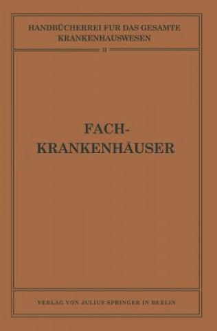 Könyv Fachkrankenhauser NA Biesalski