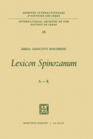 Könyv Lexicon Spinozanum Emilia Giancotti Boscherini