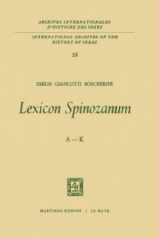 Carte Lexicon Spinozanum Emilia Giancotti Boscherini