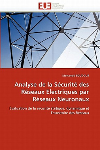 Buch Analyse de la S curit  Des R seaux Electriques Par R seaux Neuronaux Mohamed Boudour