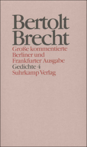 Könyv Gedichte. Tl.4 Bertolt Brecht