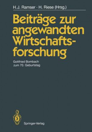 Könyv Beitrage zur Angewandten Wirtschaftsforschung Hans J. Ramser