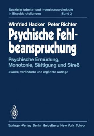 Kniha Psychische Fehlbeanspruchung Winfried Hacker