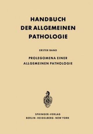 Livre Prolegomena Einer Allgemeinen Pathologie Franz Büchner