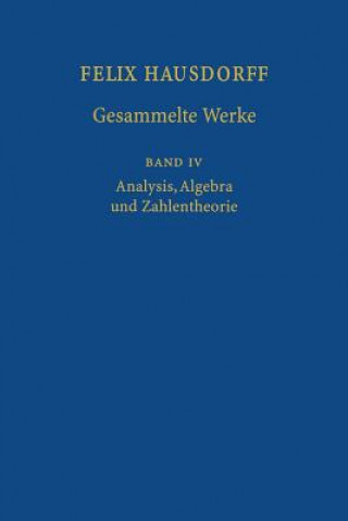Kniha Felix Hausdorff-Gesammelte Werke Felix Hausdorff