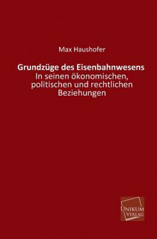 Könyv Grundzuge Des Eisenbahnwesens Max Haushofer