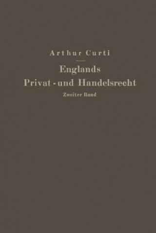 Carte Englands Privat- Und Handelsrecht Arthur Curti