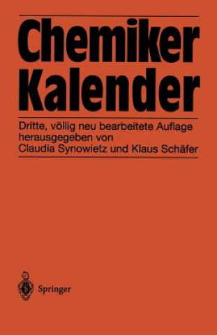 Kniha Chemiker-Kalender K. Schäfer