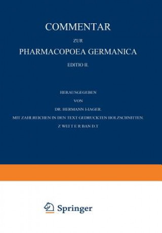Carte Commentar Zur Pharmacopoea Germanica Hermann Hager