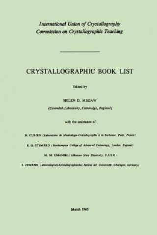Kniha Crystallographic Book List Helen D. Megaw