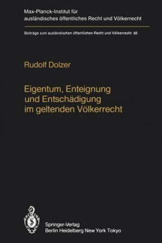 Buch Eigentum, Enteignung und Entschadigung im Geltenden Volkerrecht / Property, Expropriation and Compensation in Current International Law Rudolf Dolzer