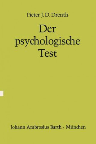 Książka Psychologische Test Pieter J. D. Drenth