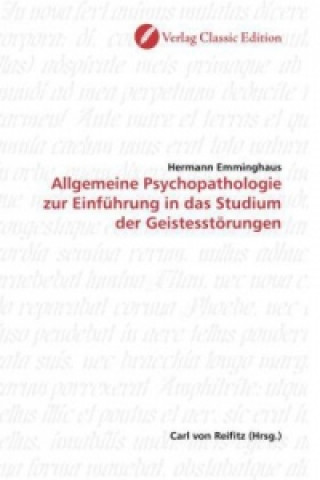 Książka Allgemeine Psychopathologie zur Einführung in das Studium der Geistesstörungen Hermann Emminghaus