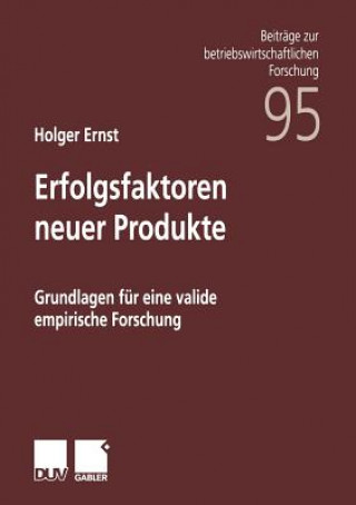 Buch Erfolgsfaktoren Neuer Produkte Holger Ernst