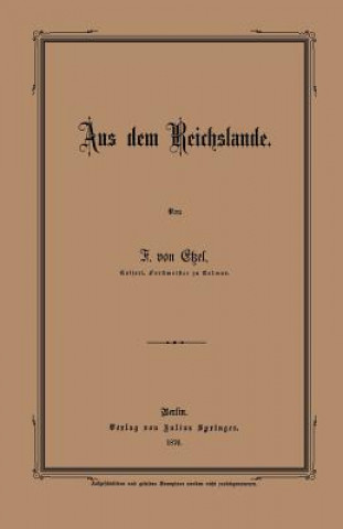 Книга Aus Dem Reichslande F. von Etzel