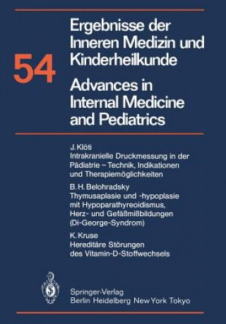 Kniha Ergebnisse Der Inneren Medizin Und Kinderheilkunde / Advances in Internal Medicine and Pediatrics P Frick