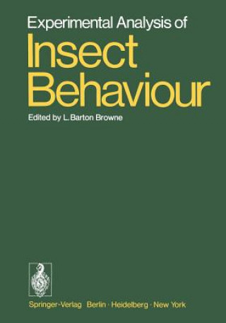 Knjiga Experimental Analysis of Insect Behaviour L. B. Browne