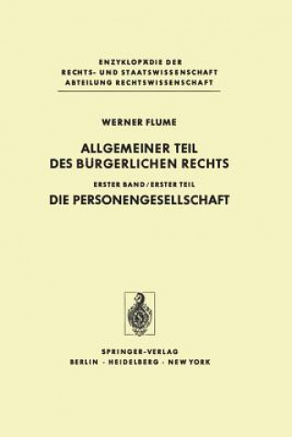 Book Allgemeiner Teil des Burgerlichen Rechts Werner Flume