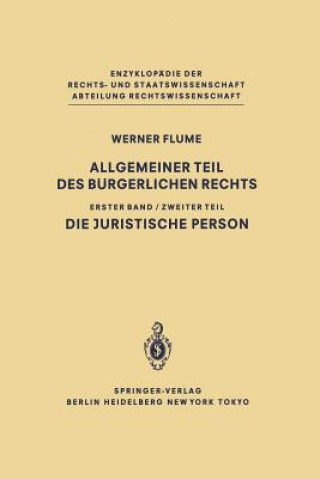 Carte Allgemeiner Teil des Burgerlichen Rechts Werner Flume