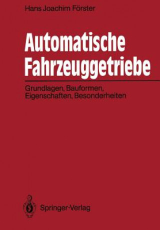 Buch Automatische Fahrzeuggetriebe Hans J. Förster