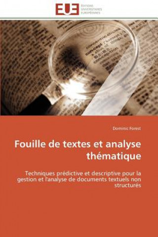 Książka Fouille de Textes Et Analyse Th matique Dominic Forest