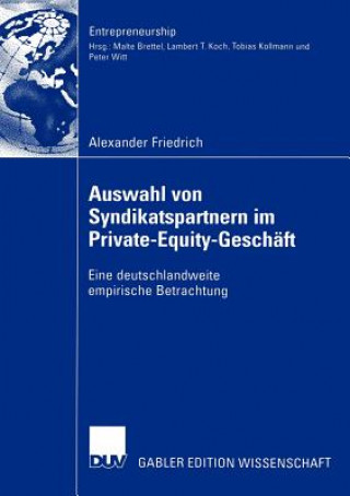 Kniha Auswahl von Syndikatspartnern im Private-Equity-Geschaft Alexander Friedrich